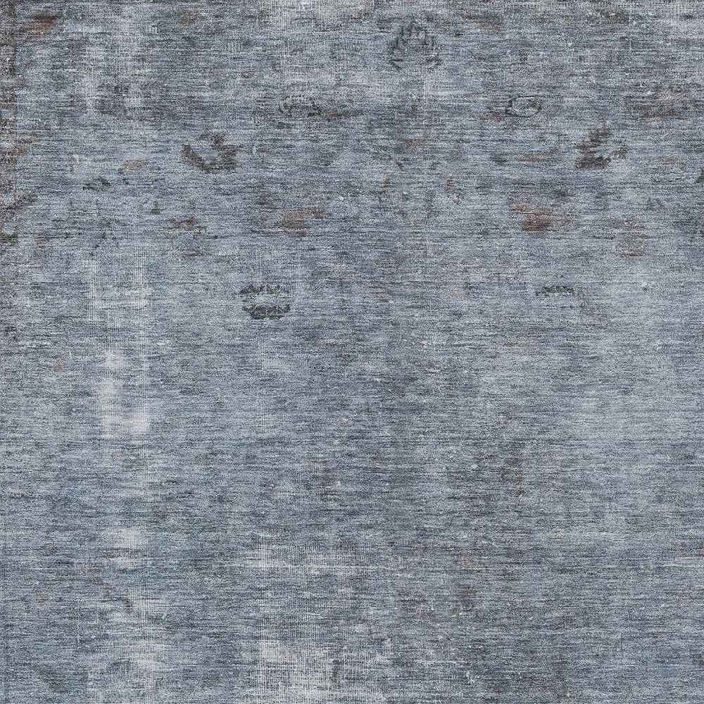 10' X 14' Blue And Gray Abstract Washable Indoor Outdoor Area Rug