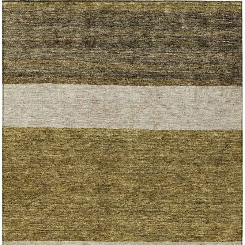 5' X 8' Coffee Ivory And Gray Abstract Washable Indoor Outdoor Area Rug