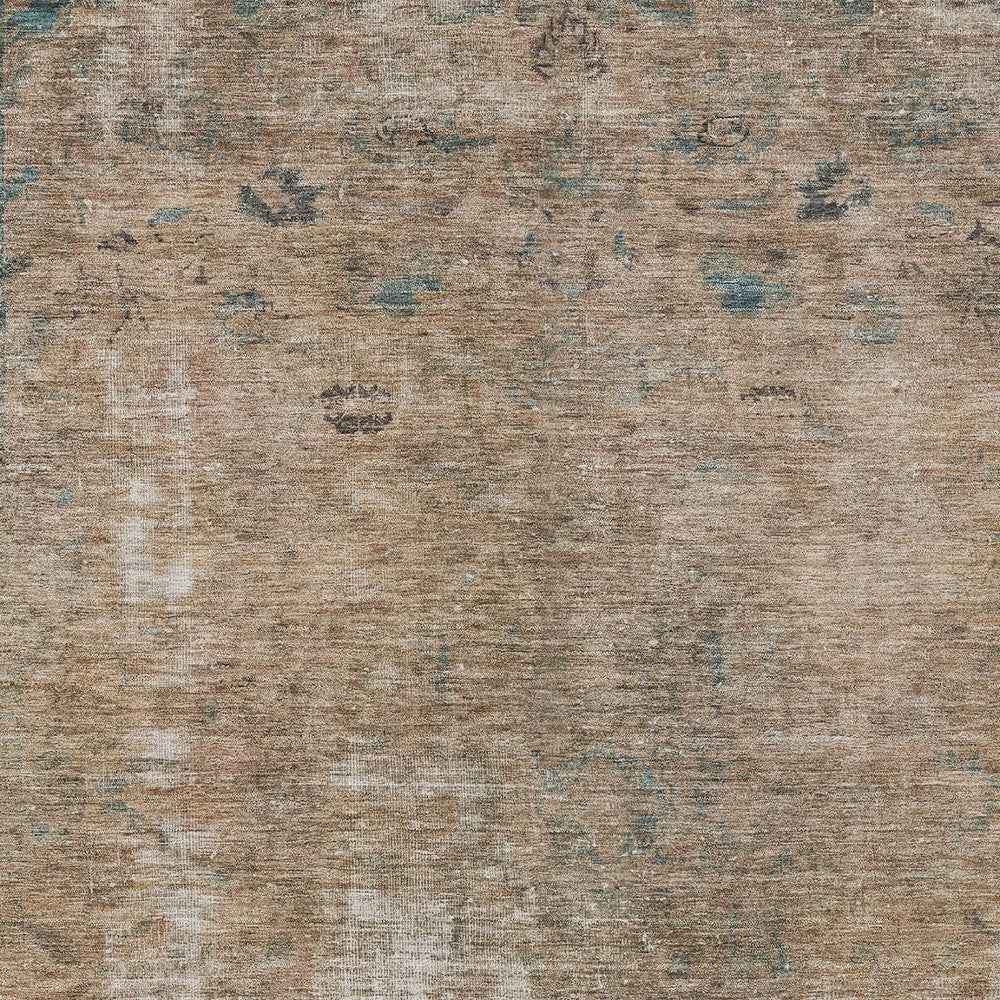 8' X 10' Beige And Taupe Abstract Washable Indoor Outdoor Area Rug