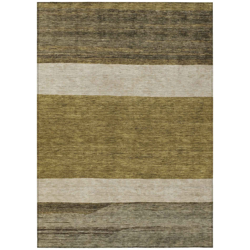 10' X 14' Coffee Ivory And Gray Abstract Washable Indoor Outdoor Area Rug