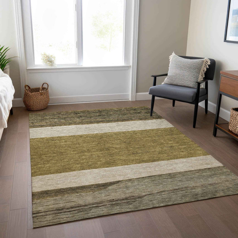 10' X 14' Coffee Ivory And Gray Abstract Washable Indoor Outdoor Area Rug