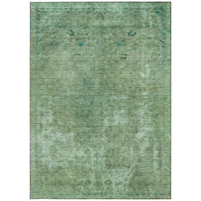 3' X 5' Sage And Mint Green Abstract Washable Indoor Outdoor Area Rug