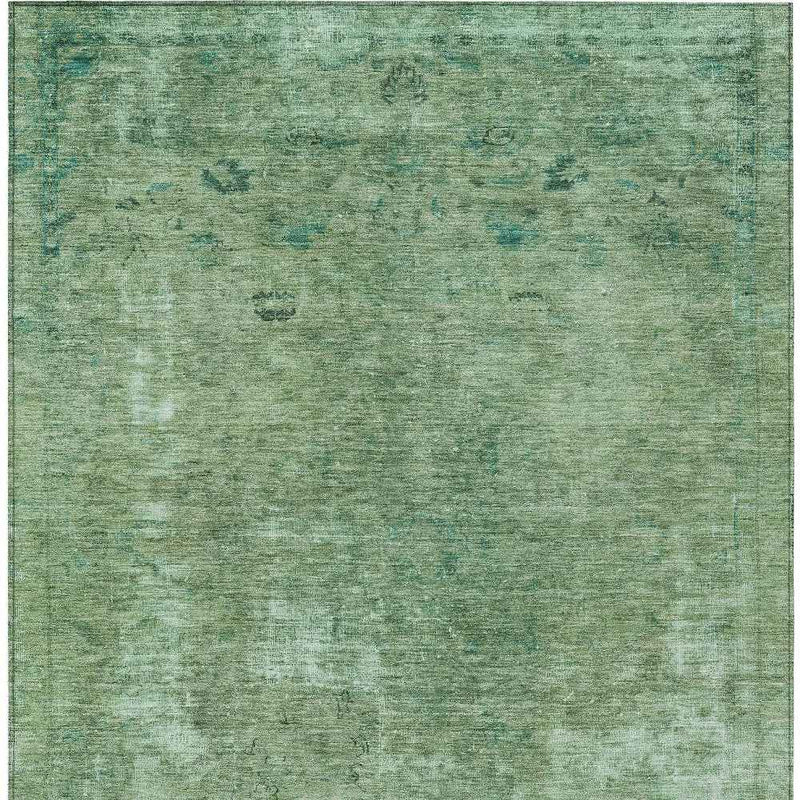 3' X 5' Sage And Mint Green Abstract Washable Indoor Outdoor Area Rug