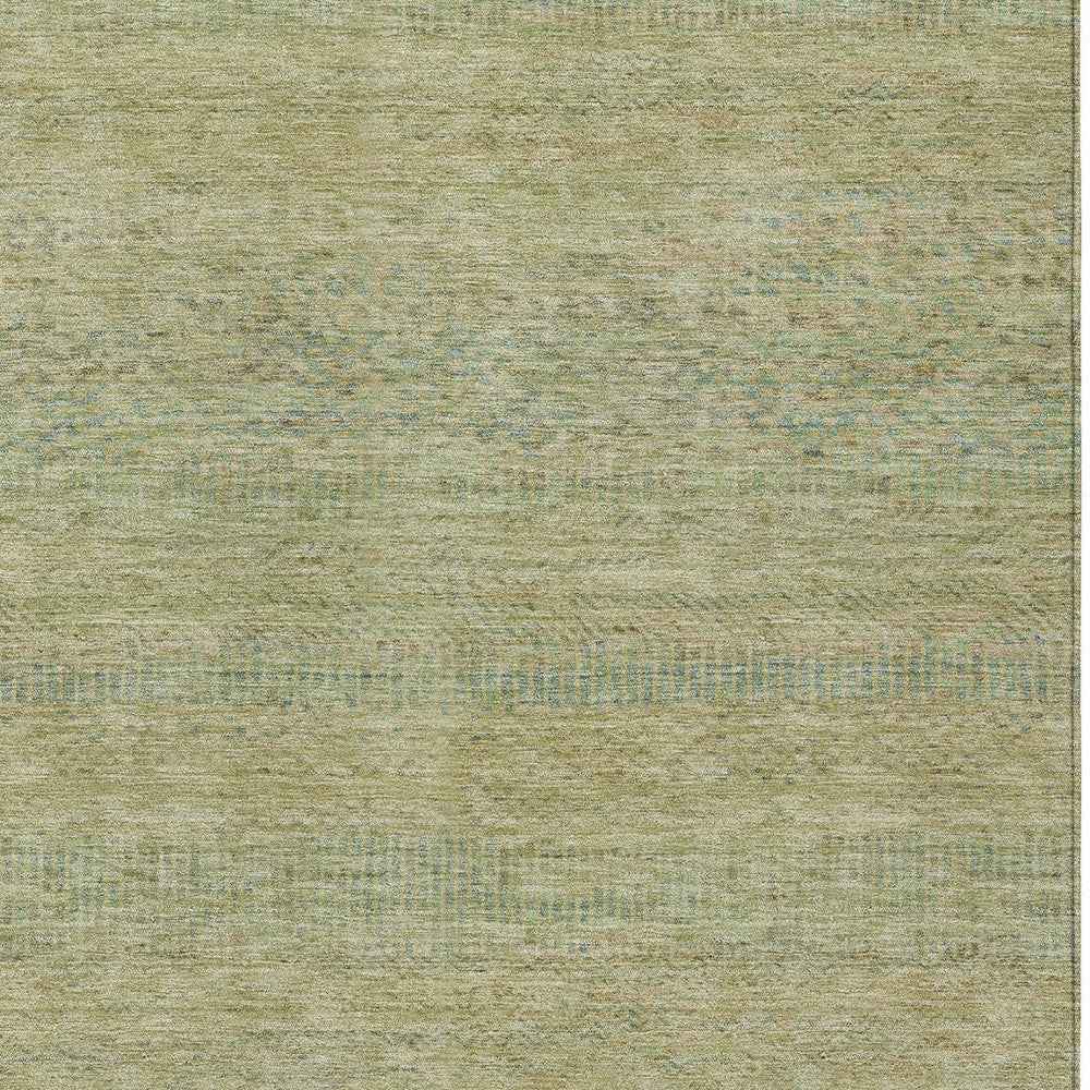 3' X 5' Wheat And Sage Striped Washable Indoor Outdoor Area Rug