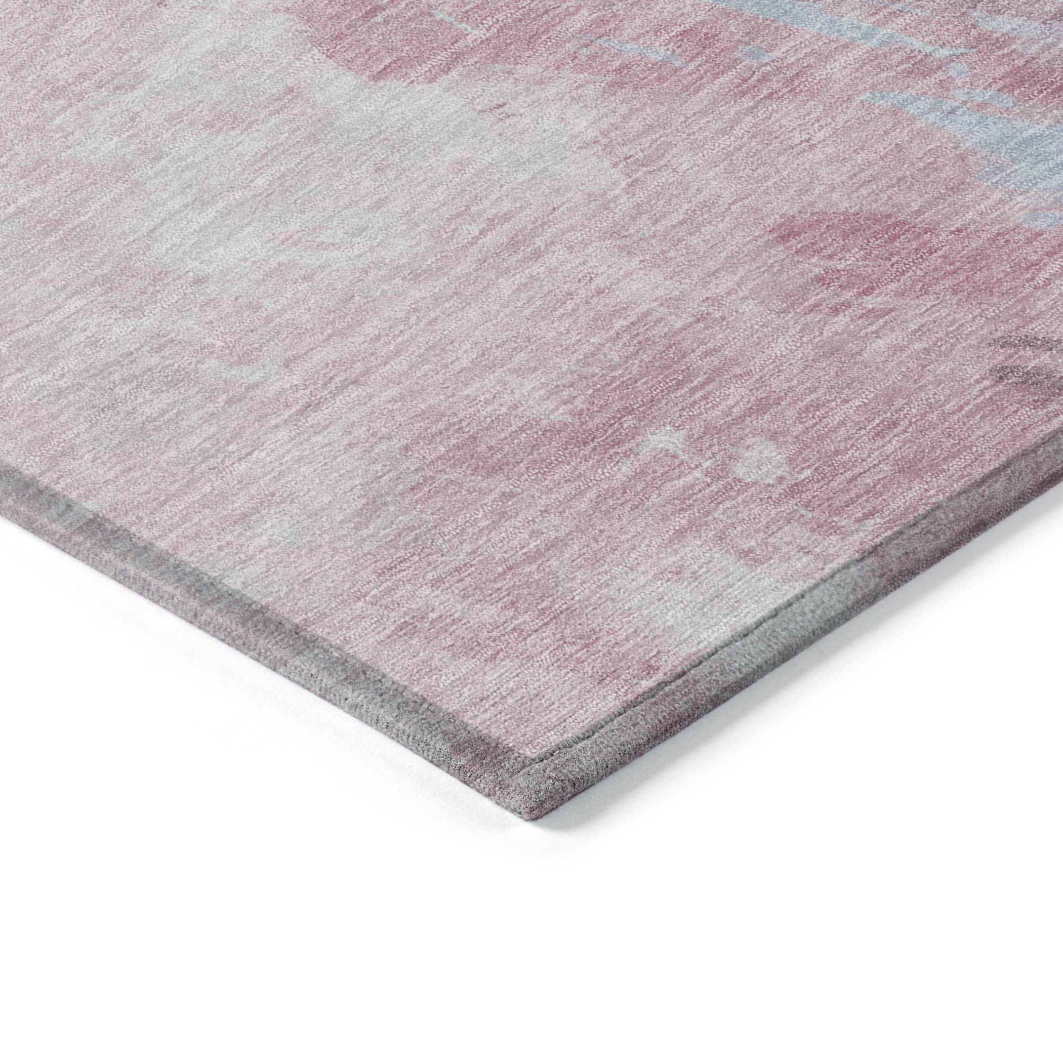 3' X 5' Blush Ivory And Blue Abstract Washable Indoor Outdoor Area Rug - Sports & Outdoor