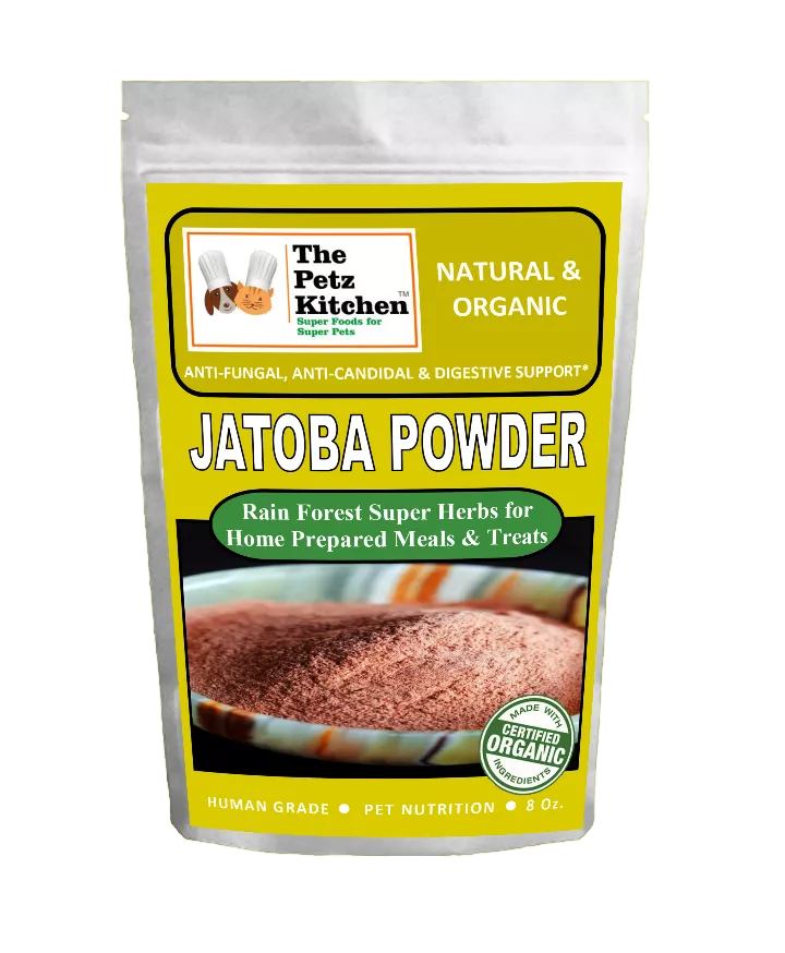 The Petz Kitchen Jatoba Powder bag, natural organic supplement for pets, 8 oz