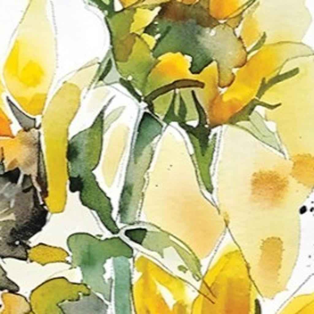 36" White Yellow And Green Sunflowers Solid Wood Porch Sign