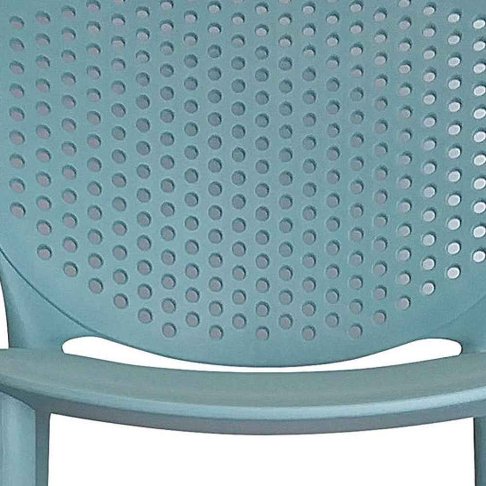 Set of Four 30" Green Heavy Duty Plastic Low Back Bar Height Bar Chairs