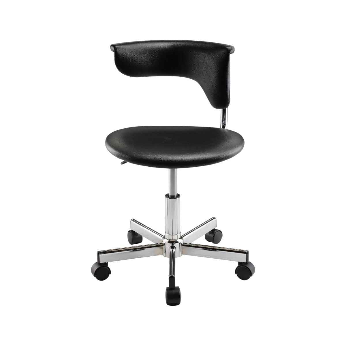 Black and Silver Adjustable Height Swivel Rolling Conference Office Chair Default Title