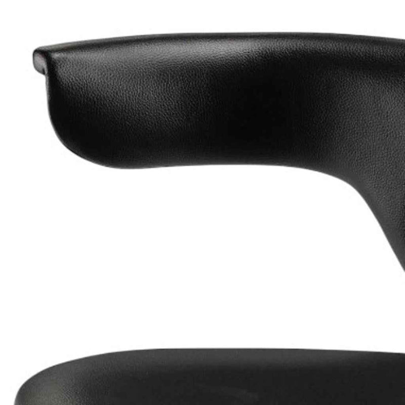 Black and Silver Adjustable Height Swivel Rolling Conference Office Chair