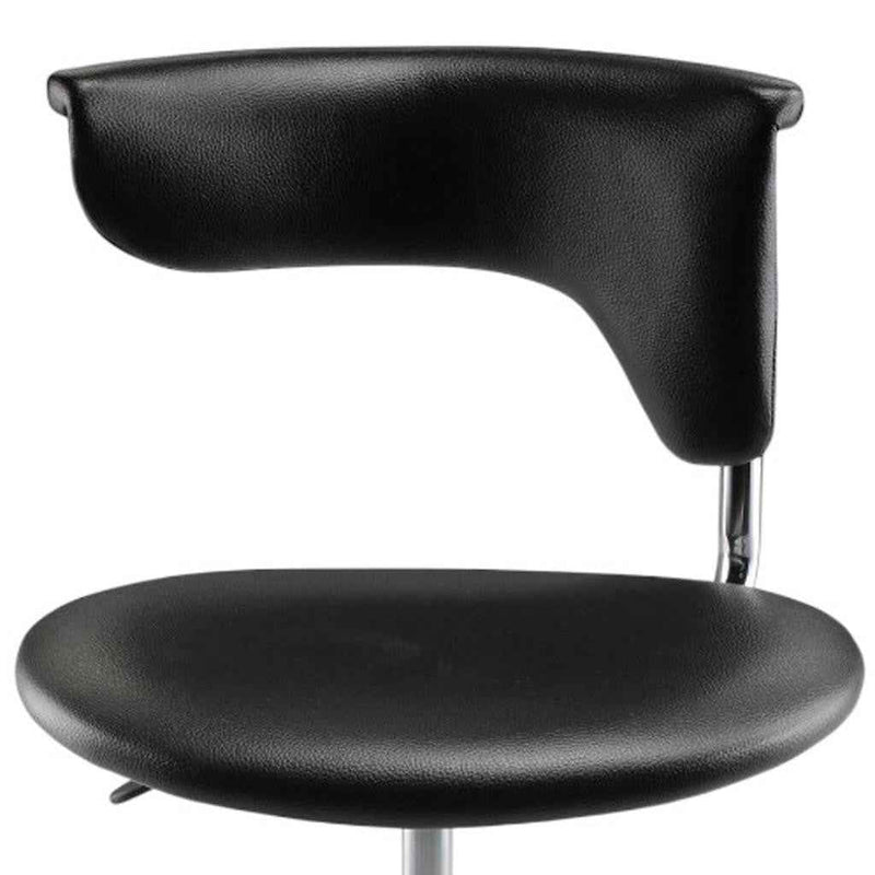 Black and Silver Adjustable Height Swivel Rolling Conference Office Chair