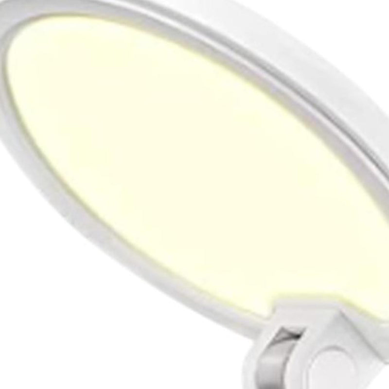 22" White Metal And Plastic Adjustable Portable Desk Lamp LED With Phone Clamp - Lighting