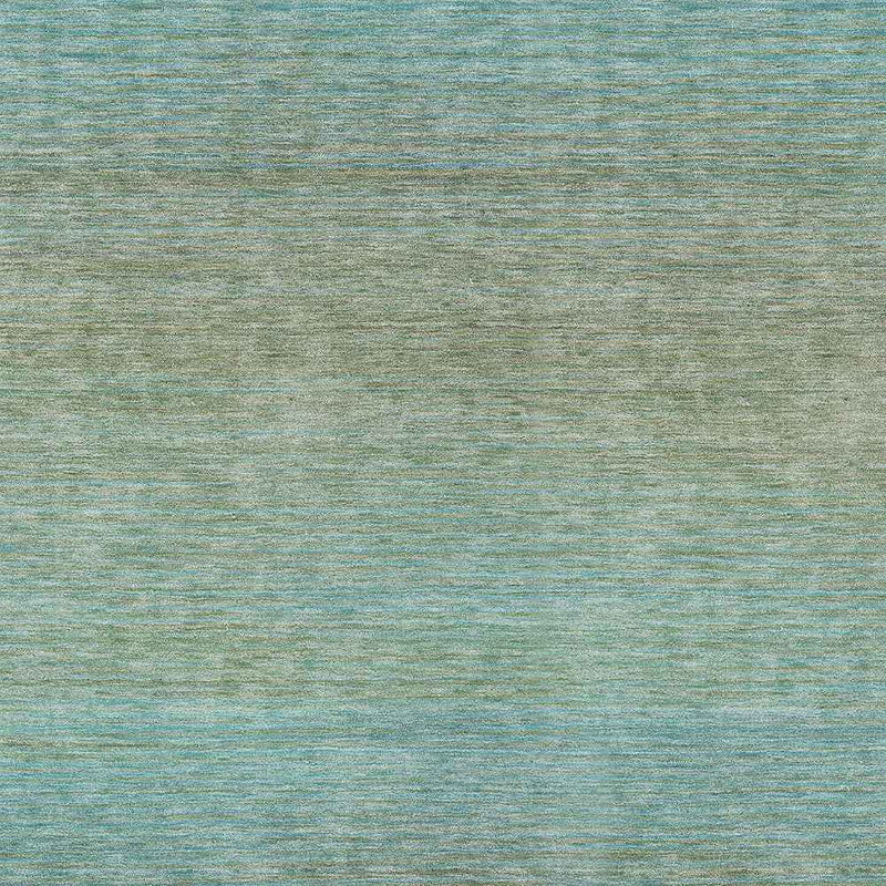 10' X 14' Teal Blue Striped Washable Indoor Outdoor Area Rug