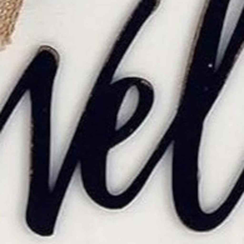 14" White Solid Wood Welcome And Hello Bow Reversible Hanging Wall Or Door Decor