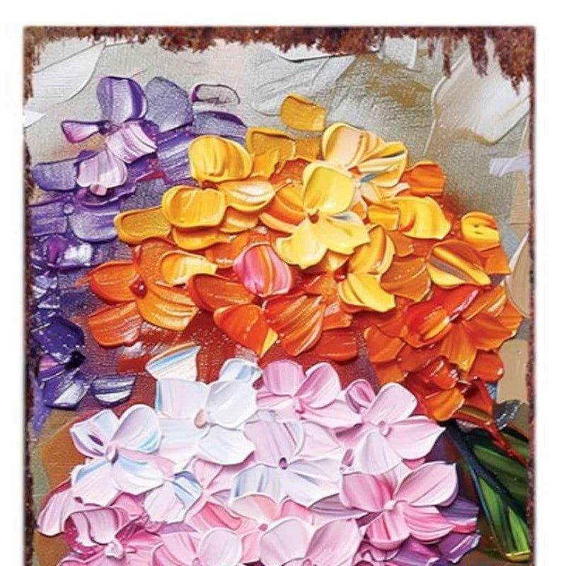 36" Blue Pink And White Solid Wood Hydrangeas Porch Sign