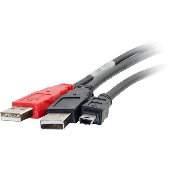 C2G 6ft USB 2.0 One Mini-b Male to Two A Male Y-Cable Default Title