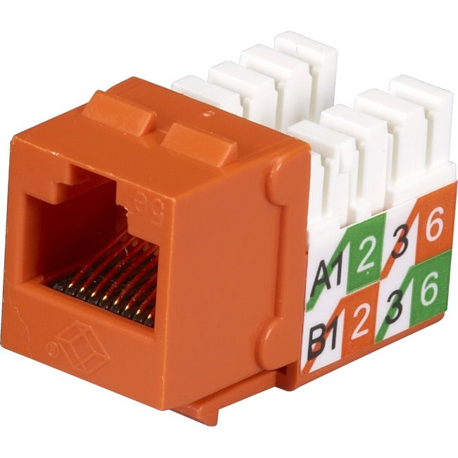 Black Box GigaBase2 CAT5e Jack, Universal Wiring, Orange, Single-Pack Default Title