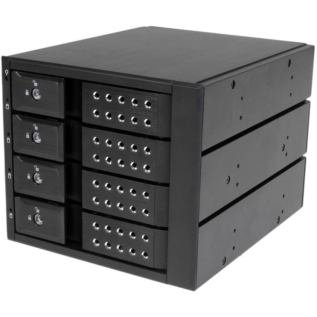 StarTech.com 4 Bay Aluminum Trayless Hot Swap Mobile Rack Backplane for 3.5in SAS II/SATA III - 6 Gbps HDD - GreatEagleInc