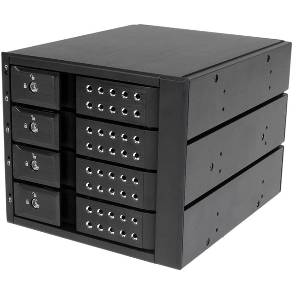 StarTech.com 4 Bay Aluminum Trayless Hot Swap Mobile Rack Backplane for 3.5in SAS II/SATA III - 6 Gbps HDD - GreatEagleInc