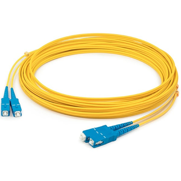 AddOn 5m SC (Male) to SC (Male) Yellow OS1 Duplex Fiber OFNR (Riser-Rated) Patch Cable - GreatEagleInc