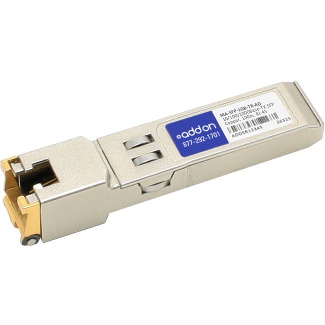AddOn Cisco Meraki MA-SFP-1GB-TX Compatible TAA Compliant 10/100/1000Base-TX SFP Transceiver (Copper, 100m, RJ-45) -…