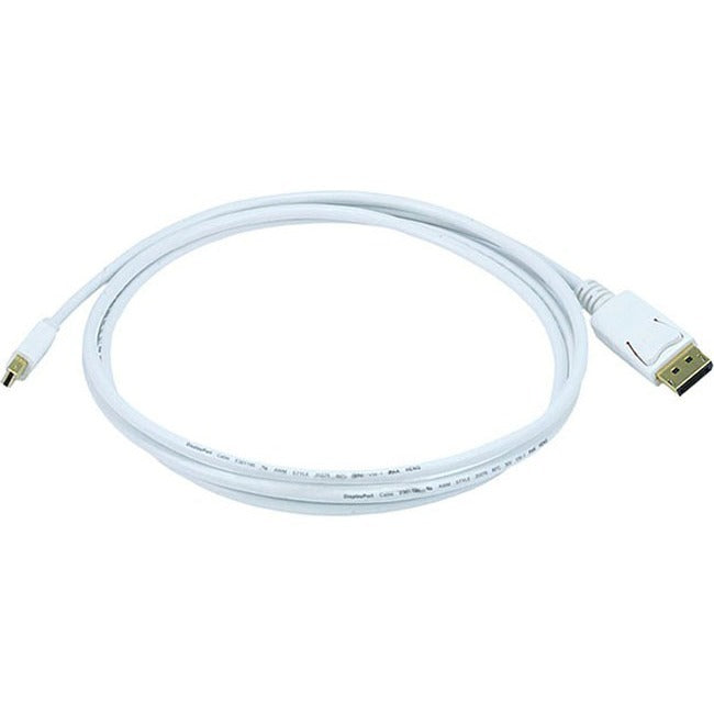 Monoprice 6ft 32AWG Mini DisplayPort to DisplayPort Cable - White - Computers & Electronics
