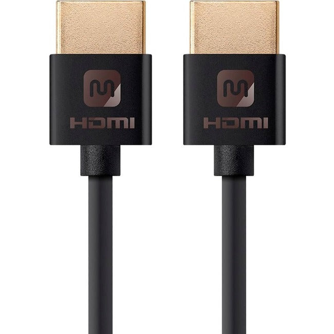 Monoprice Ultra Slim Series High Speed HDMI Cable, 3ft Black Default Title