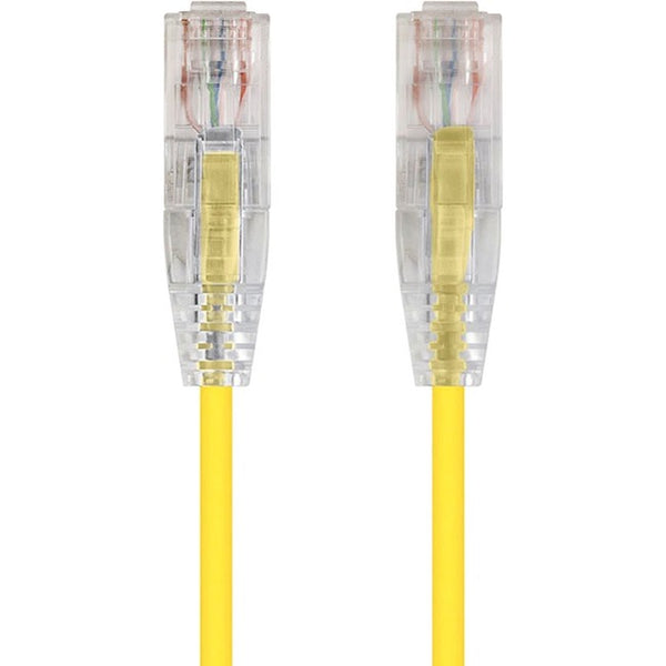 Monoprice SlimRun Cat6 28AWG UTP Ethernet Network Cable, 3ft Yellow - GreatEagleInc