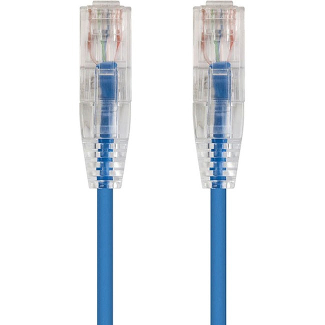 Monoprice SlimRun Cat6 28AWG UTP Ethernet Network Cable, 5ft Blue Default Title
