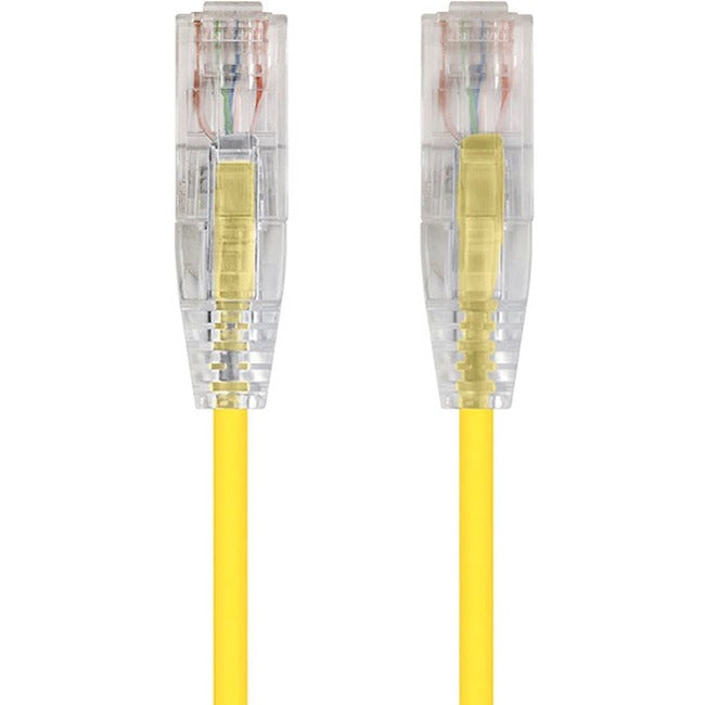 Monoprice SlimRun Cat6 28AWG UTP Ethernet Network Cable, 7ft Yellow Default Title