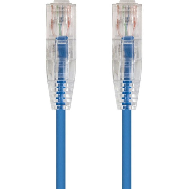 Monoprice SlimRun Cat6 28AWG UTP Ethernet Network Cable, 20ft Blue