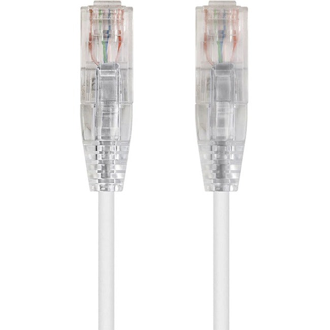 Monoprice SlimRun Cat6 28AWG UTP Ethernet Network Cable, 5ft White Default Title