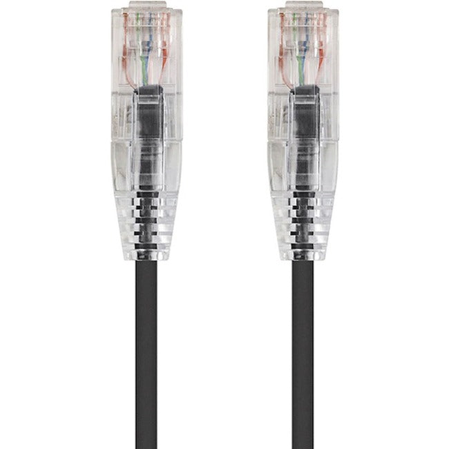 Monoprice SlimRun Cat6 28AWG UTP Ethernet Network Cable, 5ft Black Default Title
