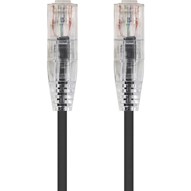 Monoprice SlimRun Cat6 28AWG UTP Ethernet Network Cable, 3ft Black - GreatEagleInc
