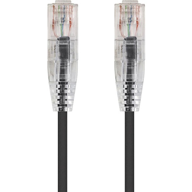 Monoprice SlimRun Cat6 28AWG UTP Ethernet Network Cable, 3ft Black