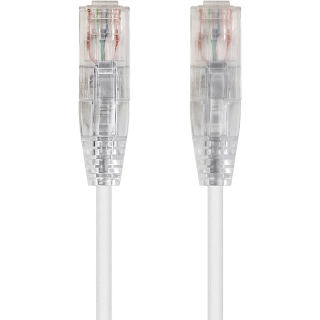 Monoprice SlimRun Cat6 28AWG UTP Ethernet Network Cable, 20ft White Default Title