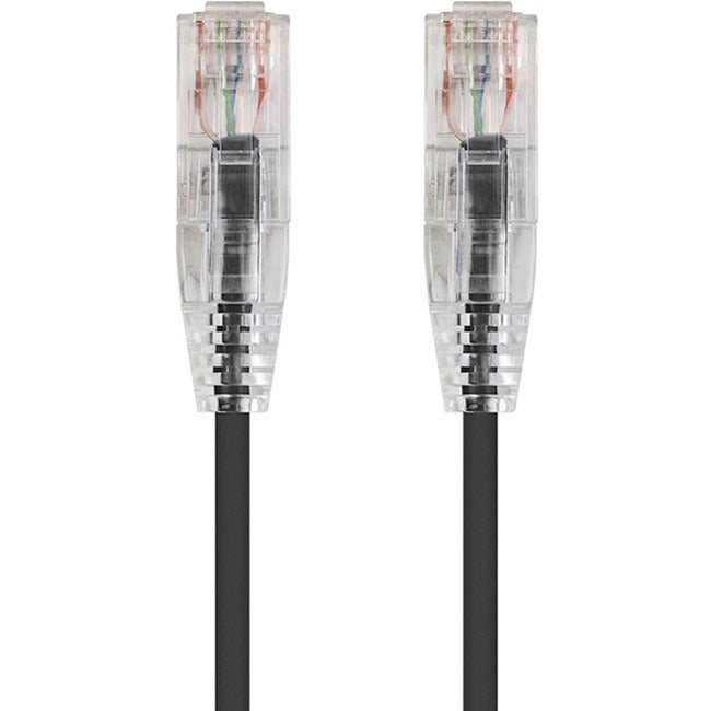 Monoprice SlimRun Cat6 28AWG UTP Ethernet Network Cable, 20ft Black Default Title