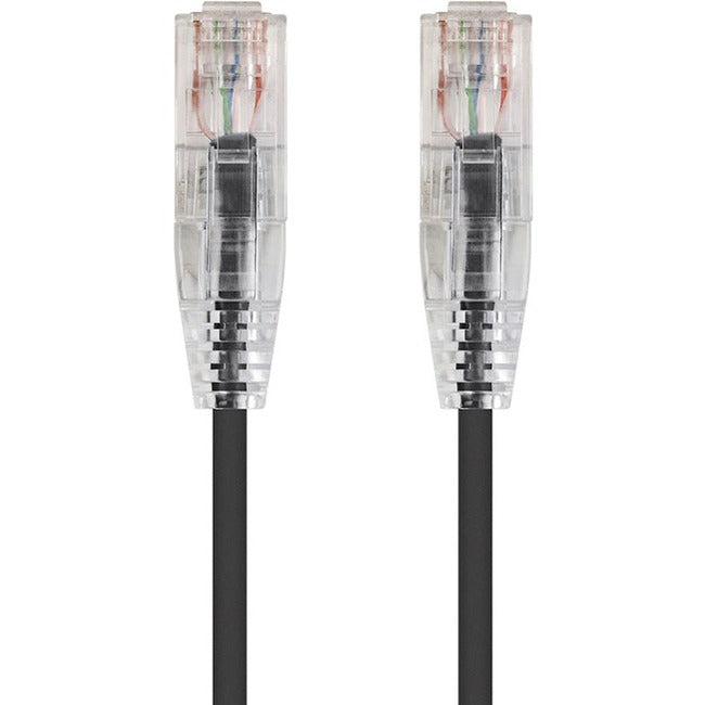 Monoprice SlimRun Cat6 28AWG UTP Ethernet Network Cable, 10ft Black Default Title