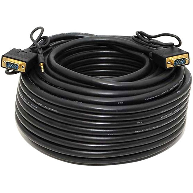 Monoprice 100ft Super VGA HD15 M/M Cable w/ Stereo Audio and Triple Shielding - Computers & Electronics