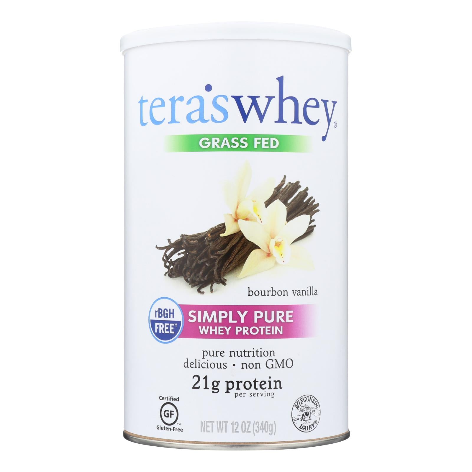 Teras Whey Protein Powder Whey - Bourbon Vanilla - 12 Oz - GreatEagleInc