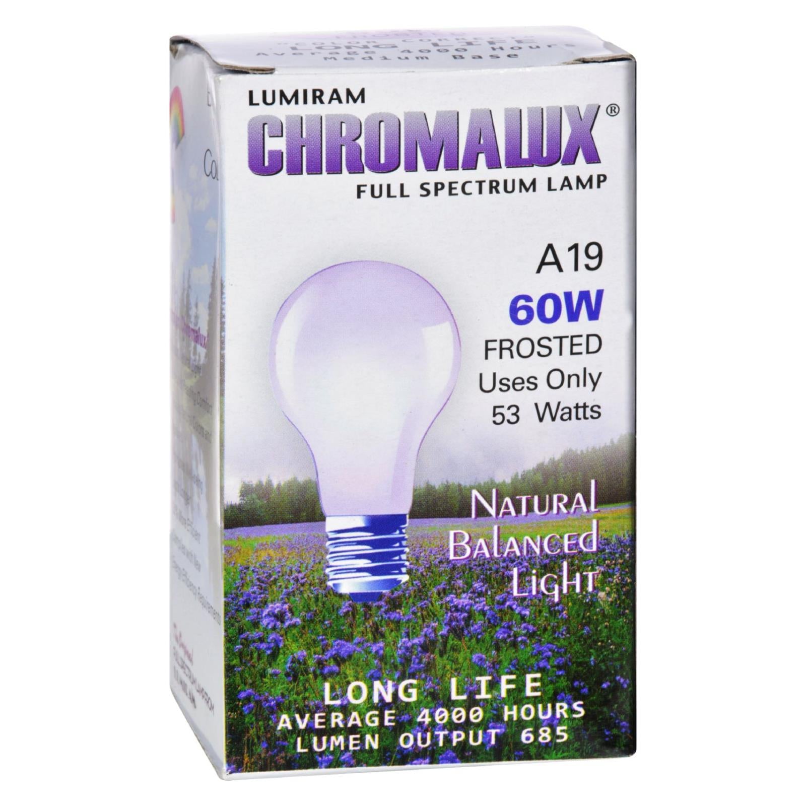 Chromalux Light Bulb Frosted-60w - 1 Bulb - GreatEagleInc