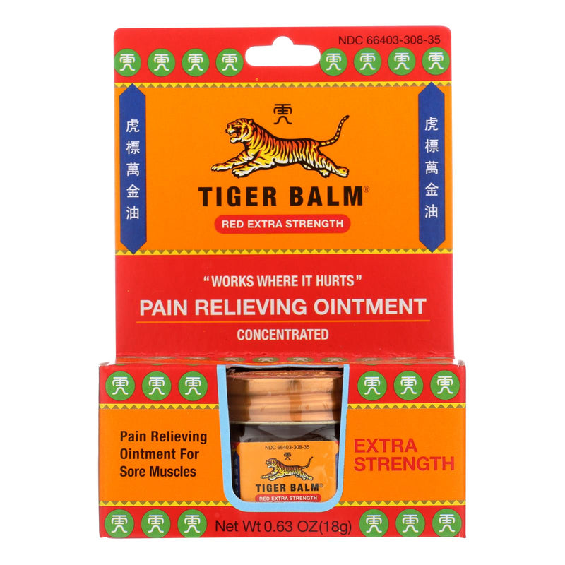 Tiger Balm Extra Strength Pain Relieving Ointment - 0.63 Oz - Case Of 6