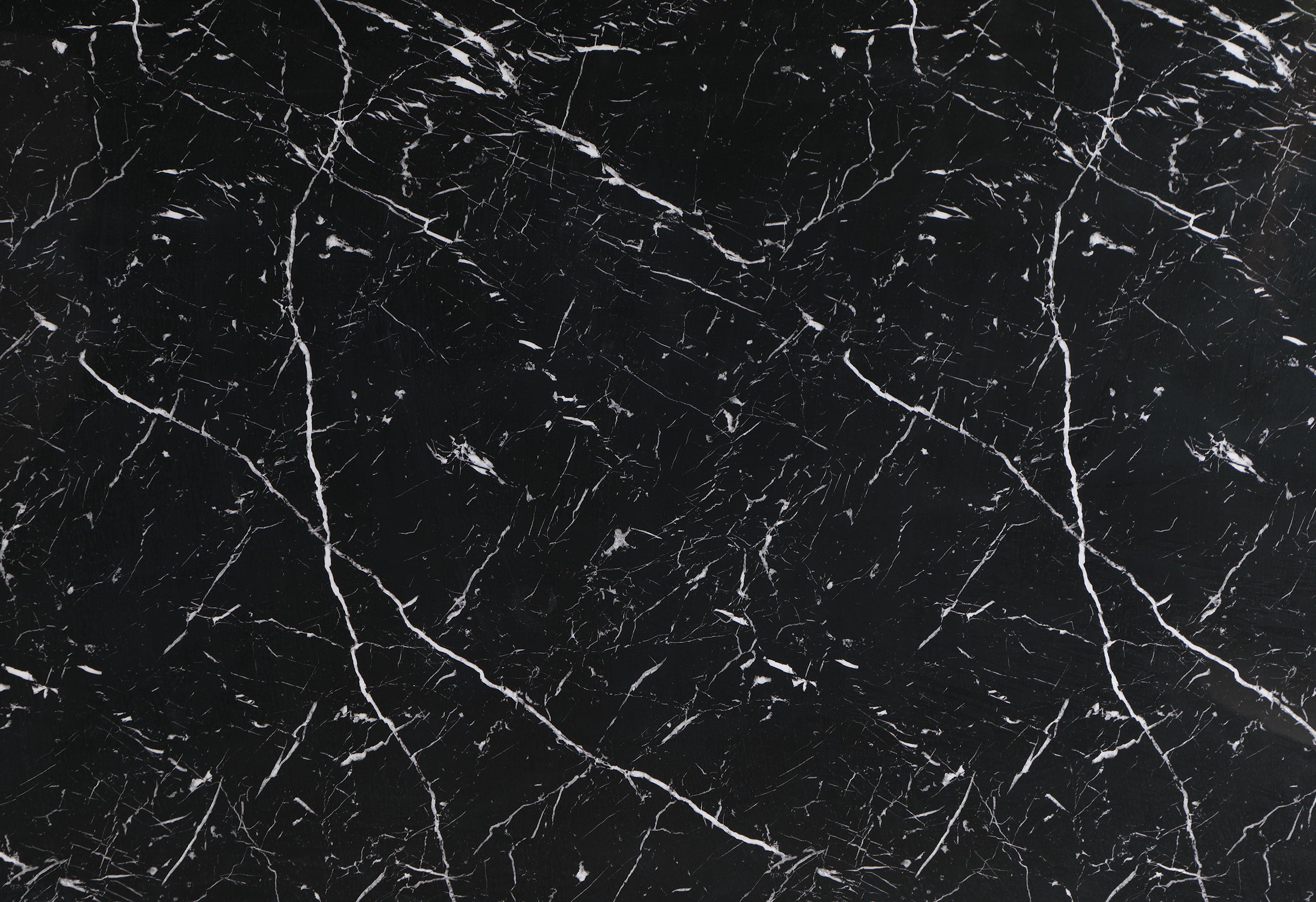 70" Black Faux Marble and Wood Double Pedestal Base Dining Table - Kitchen & Dining