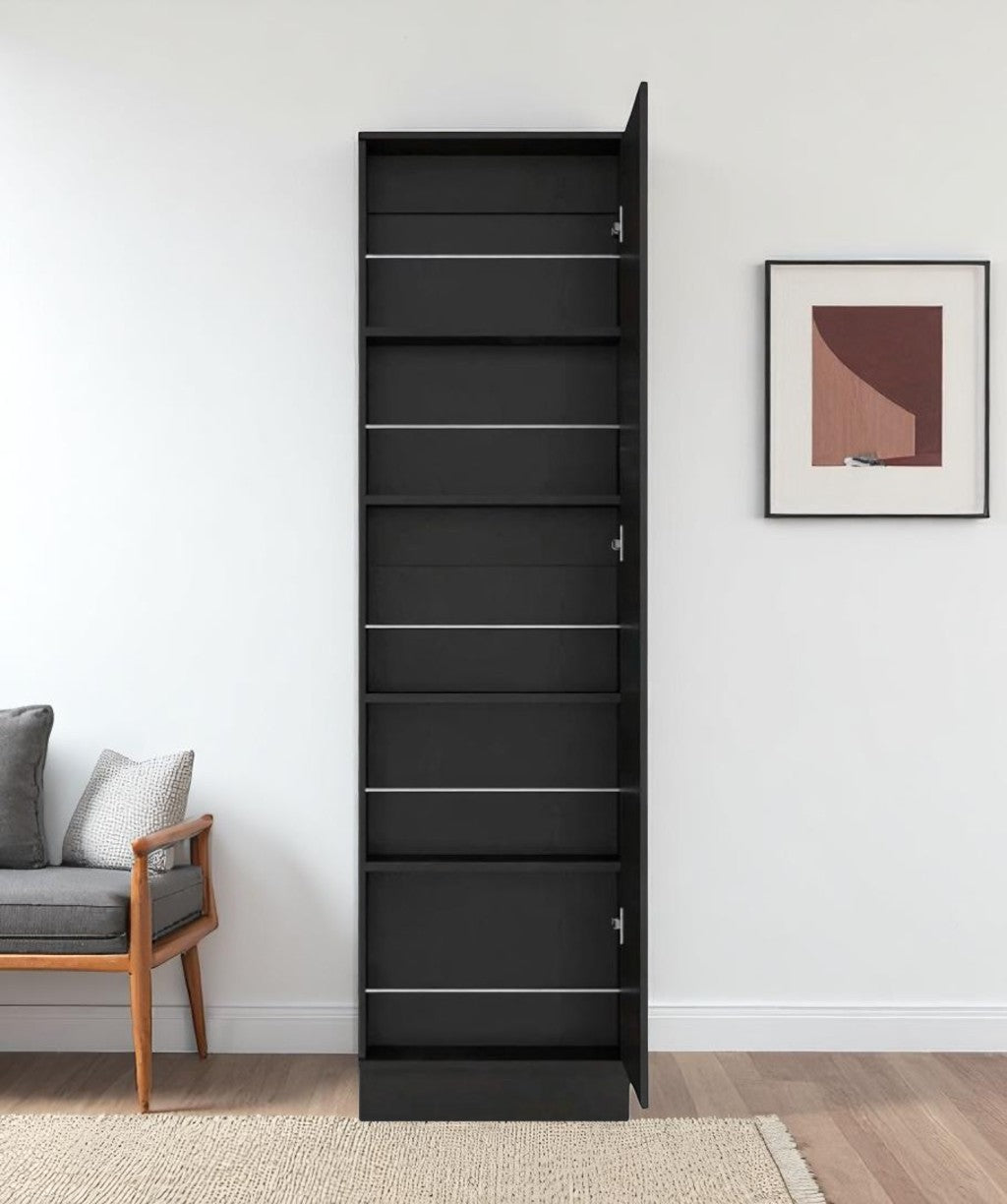 Black Ten Pair Shoe Rack - GreatEagleInc