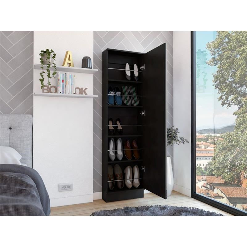 Black Ten Pair Shoe Rack - GreatEagleInc