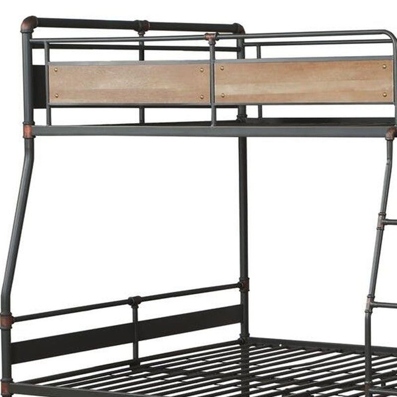 Dark Brown Full Industrial Metal Bunk Bed - Bed & Bath