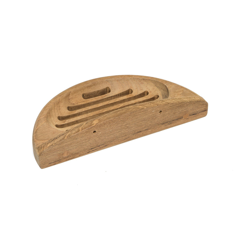 Traditional Solid Teak Wall Mount Oval Soap Dish - Bed & Bath