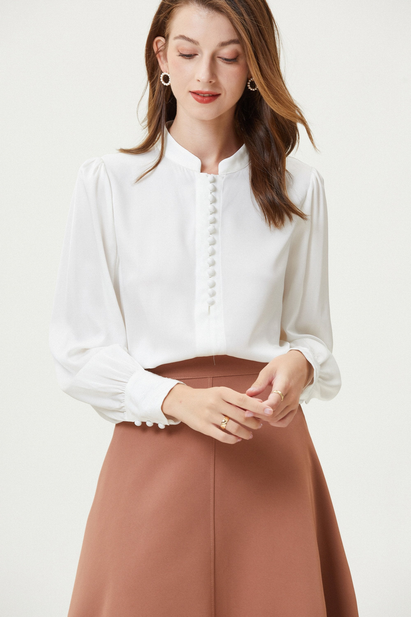 Fangyan | Dolphin Silk Blouse Fangyan