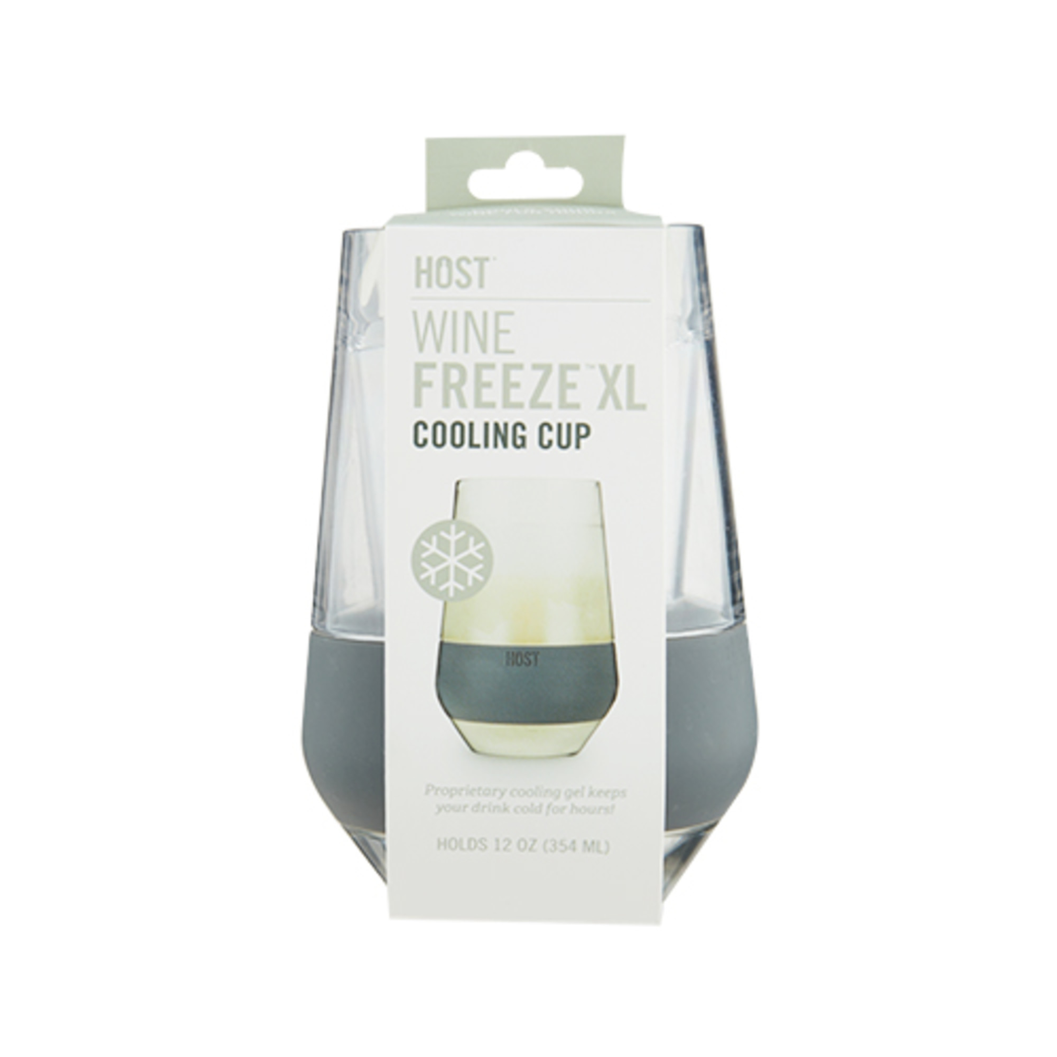HOST wine freeze XL cooling cup in gray with clear gel chamber