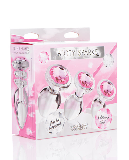 Booty Sparks Pink Gem Glass Anal Set Default Title